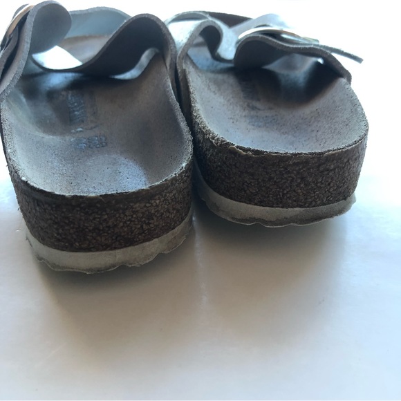 Birkenstock Big Buckle Silver Slide On Sandals 40 - Picture 4 of 12